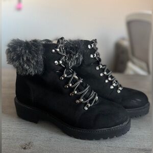 Faux Fur-Lined Winter Boots